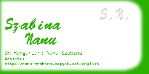 szabina nanu business card